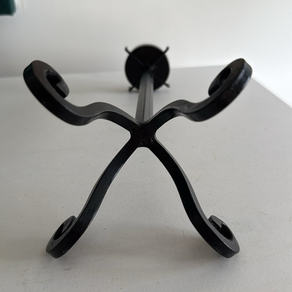 Black Metal Candle Stick Holder - Picture 4 of 7